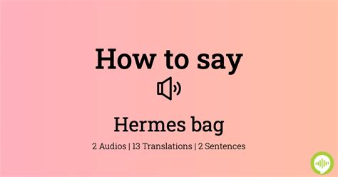 how to pronounce hermes purse.